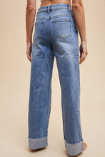 Load image into Gallery viewer, Cuffed High Rise Straight Jeans
