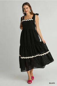 Bethany Midi Dress, Black