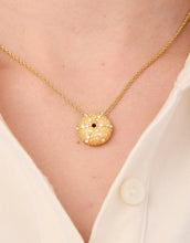 Load image into Gallery viewer, Sea Urchin Necklace 18" White Opal
