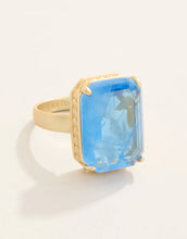 Load image into Gallery viewer, Naiad Rectangle Ring Blue
