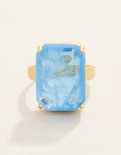 Load image into Gallery viewer, Naiad Rectangle Ring Blue
