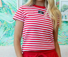 Load image into Gallery viewer, Lulu Mac Striped Baby Tee
