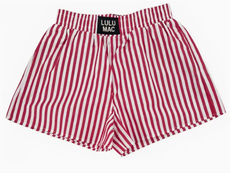 Lulu Mac Red Striped Shorts