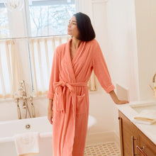 Load image into Gallery viewer, Women's Long Scallop Lightweight Robe, Tulip
