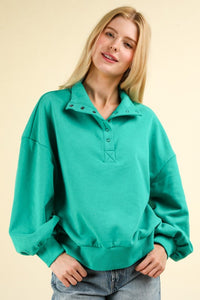 Henley Pullover, Green