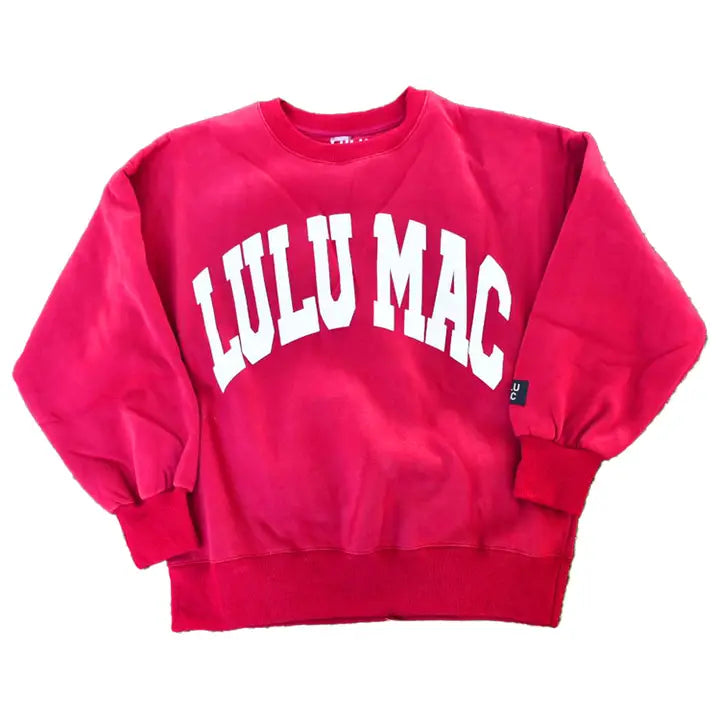 Lulu Mac Sweatshirt Puff Crimson/White
