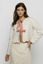 Load image into Gallery viewer, Quilted Bow Jacket, Cream Pink
