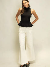 Load image into Gallery viewer, Ruffled Hem Mock Neck Knit Top
