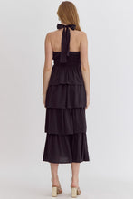 Load image into Gallery viewer, Tiered To Perfection Halter Dress, Black
