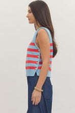 Load image into Gallery viewer, Sleeveless Striped Sweater Top
