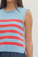 Load image into Gallery viewer, Sleeveless Striped Sweater Top
