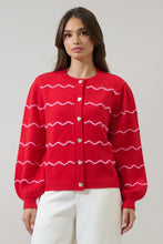Load image into Gallery viewer, Seniry Wavy Stripe Cardigan
