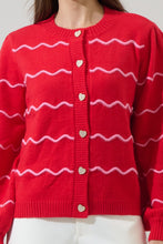 Load image into Gallery viewer, Seniry Wavy Stripe Cardigan
